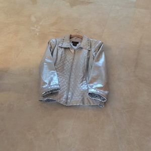 Silver leather jacket